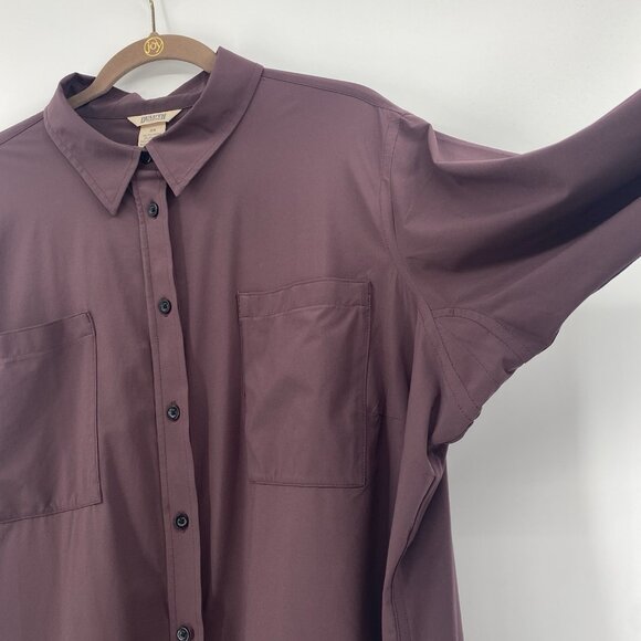 Duluth Trading Womens Size 2X Deep Burgundy Flexcellence Shirt Hiking Outdoor - Picture 8 of 9